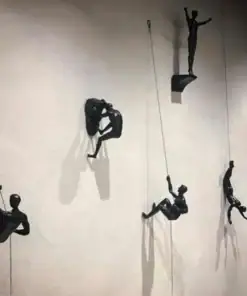 Alternative view of Rock Climber Statue Wall Art
