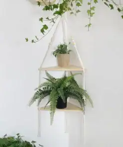 Bohemian Floating Shelf with Macramé Detail - Image 7