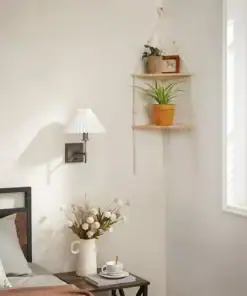 Bohemian Floating Shelf with Macramé Detail - Image 6