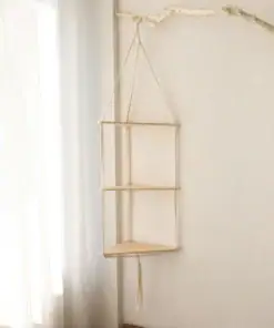 Bohemian Floating Shelf with Macramé Detail - Image 9