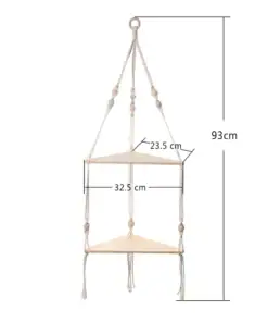 Bohemian Floating Shelf with Macramé Detail - Image 8