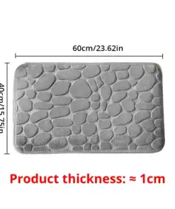 Rectangular gray mat with a stone pattern, 60x40cm in size, and approximately 1cm thick. | 28Alchemy