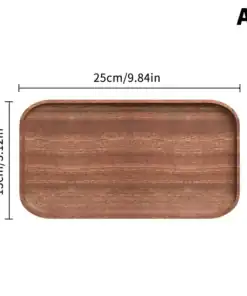 A rectangular wooden tray, 25cm by 13cm, shown from above with rounded corners and labeled “A4.”. | 28Alchemy