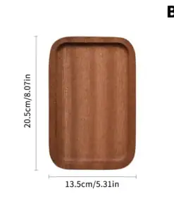 Rectangular wooden tray, 20.5cm x 13.5cm, shown with labeled dimensions on a white background, marked "B4. | 28Alchemy