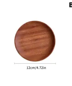 Round wooden plate, 12cm (4.72in) in diameter, viewed from above. Label: B1 in top right corner. | 28Alchemy