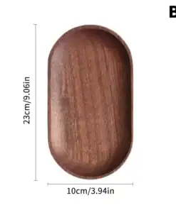 Oval wooden tray with rounded edges, measuring 23cm by 10cm. Labeled "B3" in the top right corner. | 28Alchemy