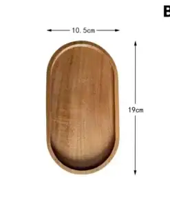 Oval wooden tray labeled “B1,” dimensions 10.5 cm wide by 19 cm long, shown on a white background. | 28Alchemy