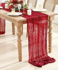 Alternative view of Semi-Sheer Gauze Table Runner
