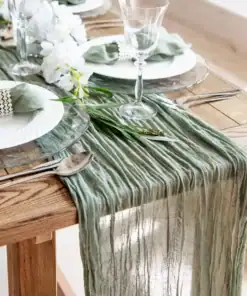 Semi-Sheer Gauze Table Runner
