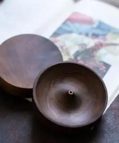 Black Walnut Solid Wood Incense Burner - Image 4