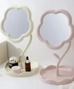 Floral Charm Desktop Mirror
