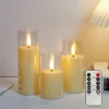 LED Acrylic Candle with Remote & Timer
