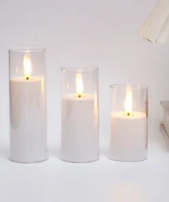 LED Acrylic Candle with Remote & Timer - Image 2