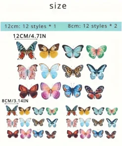Watercolor Butterfly Decorations – 36-Piece Set - Image 4