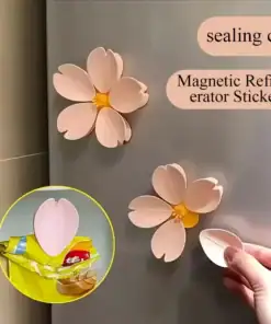 Alternative view of Sakura Bloom Snack Clip – Magnetic Flower Fridge Holder