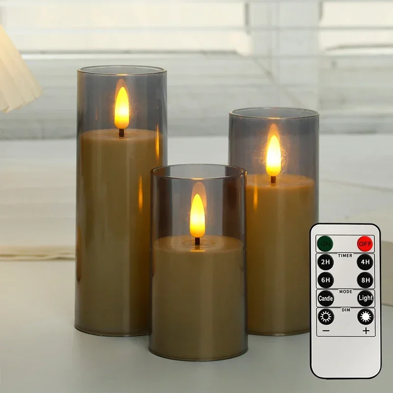 LED Acrylic Candle with Remote & Timer - Image 10