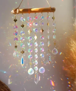 Rainbow Crystal Wind Chime – Hanging Window Sun Catcher - Image 4
