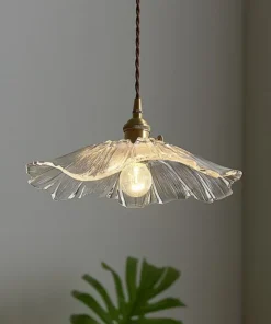 Vintage Flower Glass Pendant Light - Image 3