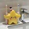Star-Shaped Toothbrush Holder Bathroom Organizer