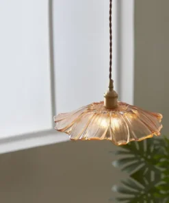 Vintage Flower Glass Pendant Light - Image 5