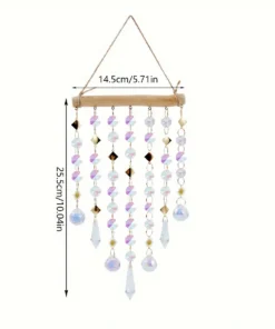 Rainbow Crystal Wind Chime – Hanging Window Sun Catcher - Image 3