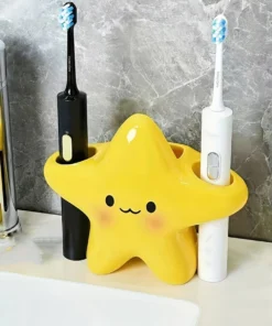 Star-Shaped Toothbrush Holder Bathroom Organizer - Image 3