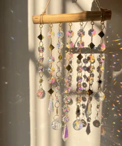 Rainbow Crystal Wind Chime – Hanging Window Sun Catcher - Image 2