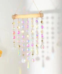Rainbow Crystal Wind Chime – Hanging Window Sun Catcher - Image 5
