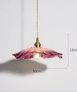 Vintage Flower Glass Pendant Light - Image 8