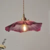 Vintage Flower Glass Pendant Light