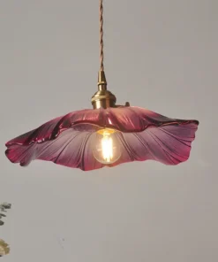 Vintage Flower Glass Pendant Light