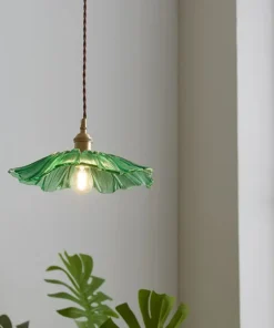 Vintage Flower Glass Pendant Light - Image 6