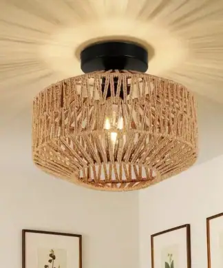 Rattan Radiance Chandelier
